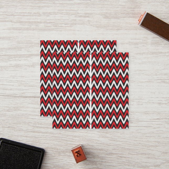 a red and black zigzag pattern on a white backgrou loyalty card (Front/Back In Situ)