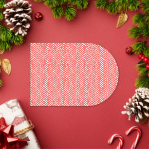 a red and white background with a pattern acrylic invitations