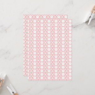 a red and white background with a pattern invitation