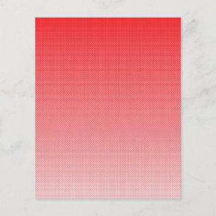 a red and white background with small squares flyer