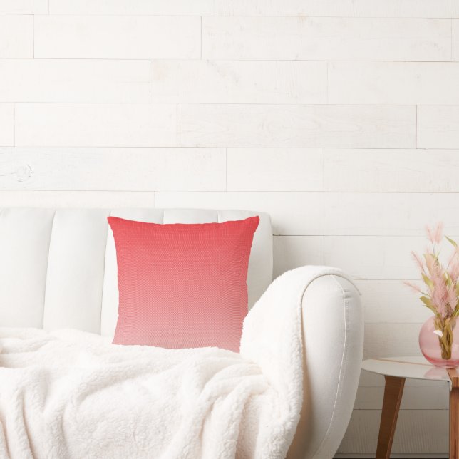 a red and white background with small squares throw pillow (Couch)