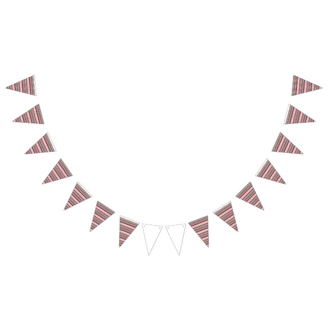 a red and white striped pattern bunting flags (All)