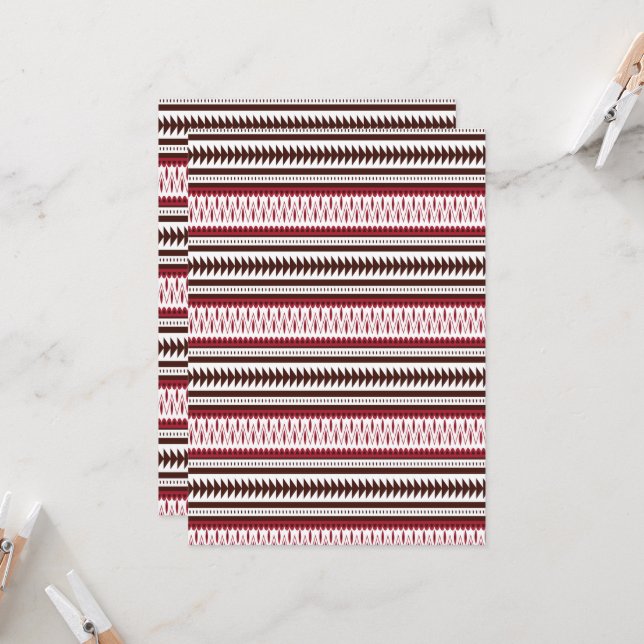 a red and white striped pattern invitation (Front/Back In Situ)