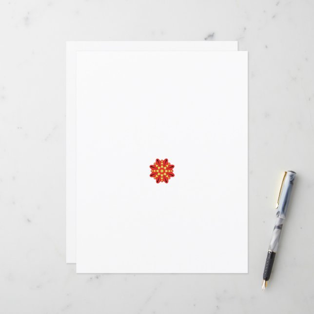a red and yellow flower with black dots (Front/Back In Situ)