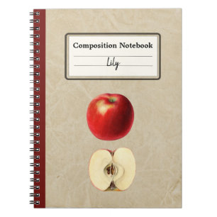 A Red Apple and a Half Personalized Composition Notebook