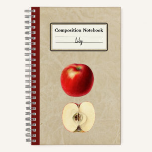 A Red Apple and a Half Personalized Composition Notebook
