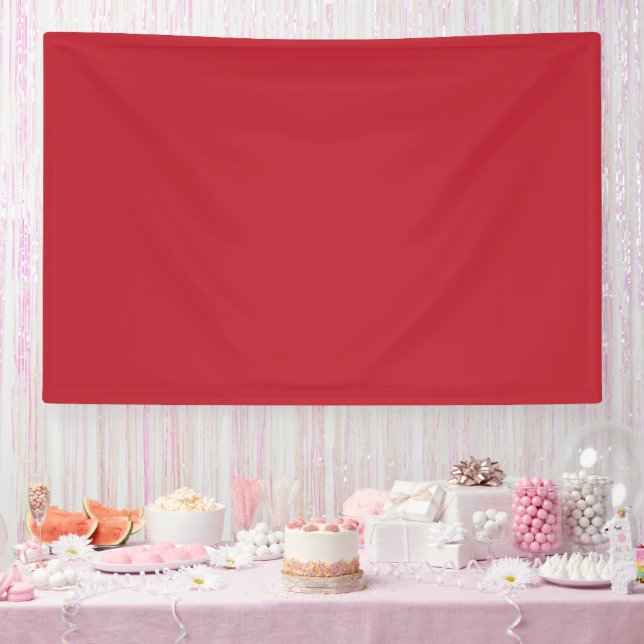 a red background with a banner (Party)