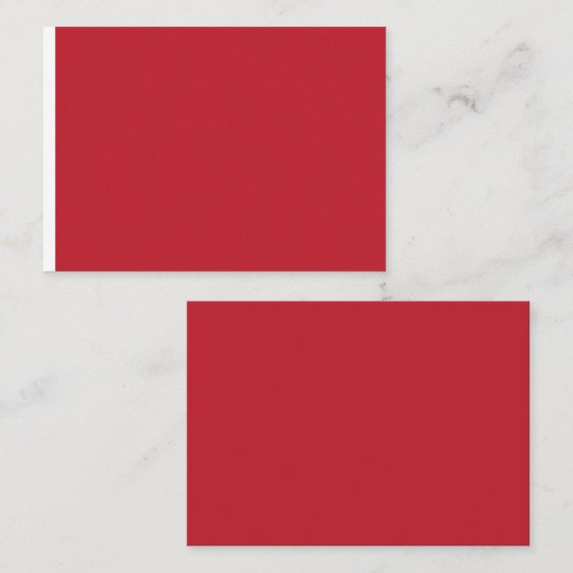 a red background with a place card (Front/Back)