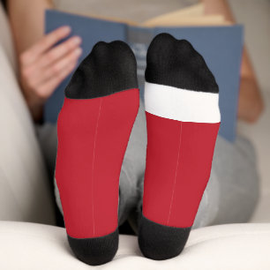 a red background with a socks