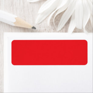 a red background with a white border
