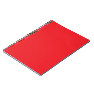 a red background with a white border notebook