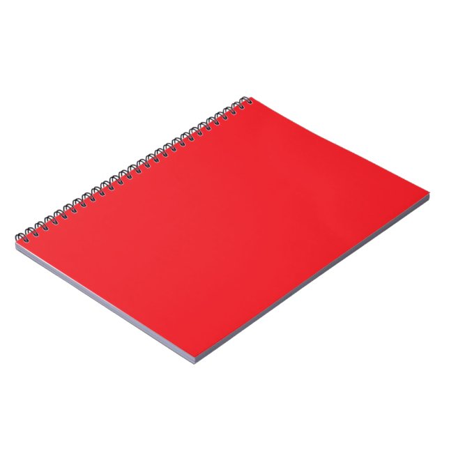 a red background with a white border notebook (Left Side)