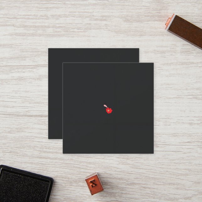 a red flower with a black background loyalty card (Front/Back In Situ)