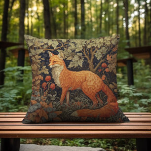A Red Fox On The Hunt Throw Pillow
