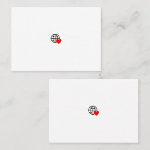 A red heart symbol created with smooth, bold lines appointment card