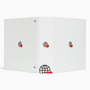 A red heart symbol created with smooth, bold lines binder