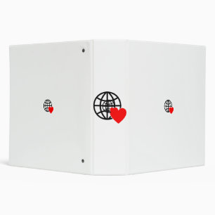 A red heart symbol created with smooth, bold lines binder