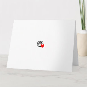 A red heart symbol created with smooth, bold lines card