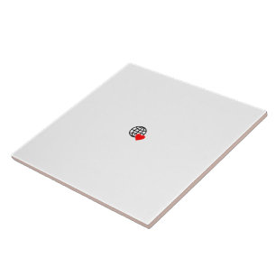 A red heart symbol created with smooth, bold lines tile