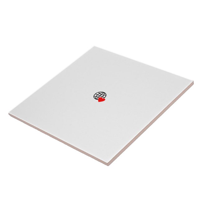 A red heart symbol created with smooth, bold lines tile (Side)