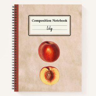 A Red Peach and a Half Personalized Composition Notebook