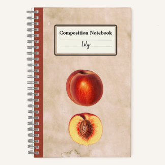 A Red Peach and a Half Personalized Composition Notebook