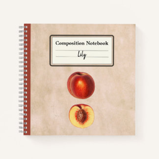 A Red Peach and a Half Personalized Composition Notebook