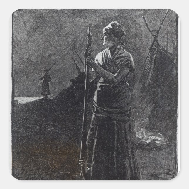 A Red River Colonist, 1878 Square Sticker (Front)