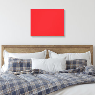 A red square enclosed by a thin white border, crea canvas print