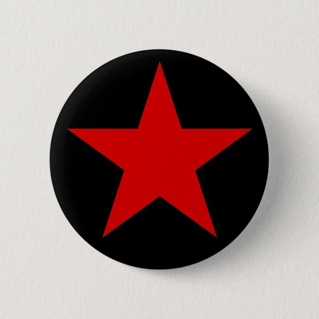 A Red Star Of Anarchy 2 Inch Round Button (Front)