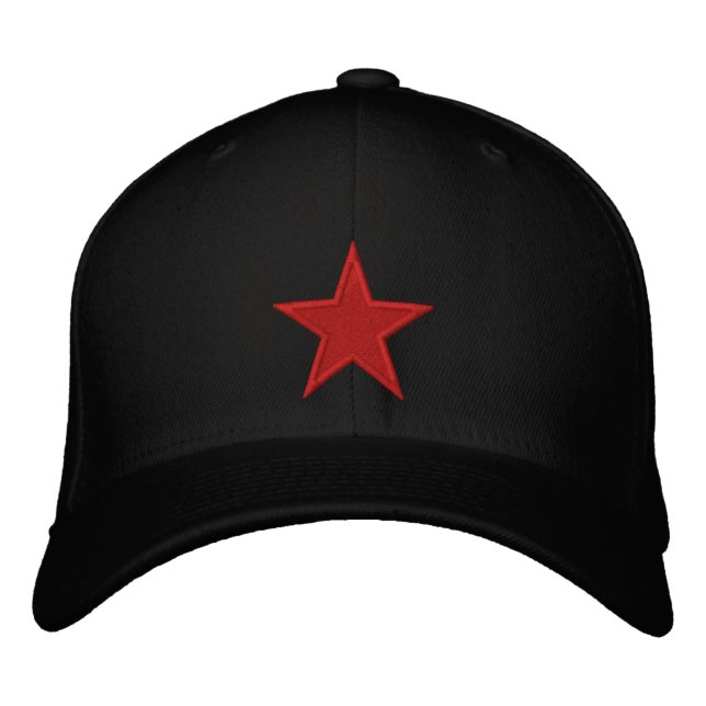 A Red Star Of Anarchy Embroidered Hat (Front)