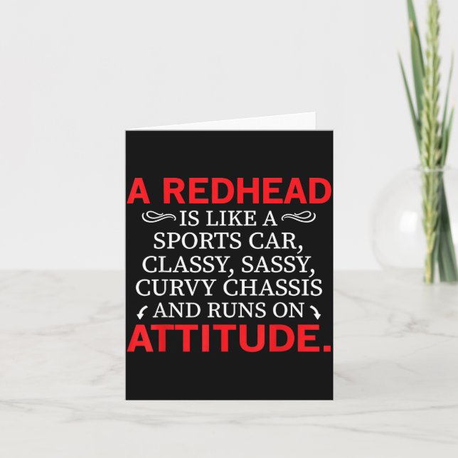 A Redhead Is Like A Srts Car Cly Sy Curvy Chis  Card (Front)