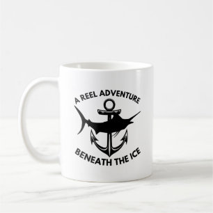 A Reel Adventure Beneath the Ice   Ice Fishing Coffee Mug