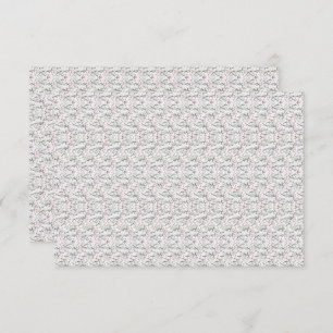 A refined floral motif in white and grey, presenti thank you card