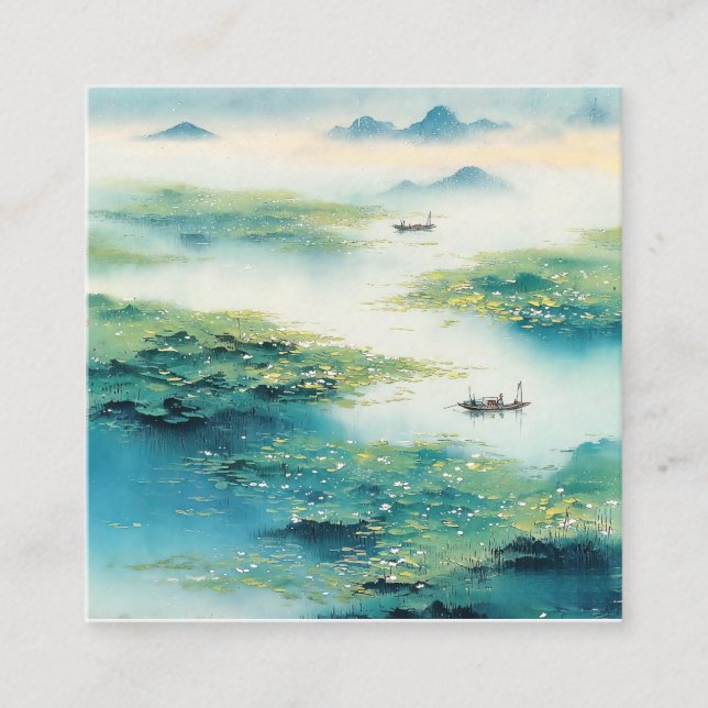 A Refreshing Melody 013 Square Business Card (Front)