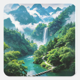 A Refreshing Melody 033 Square Sticker