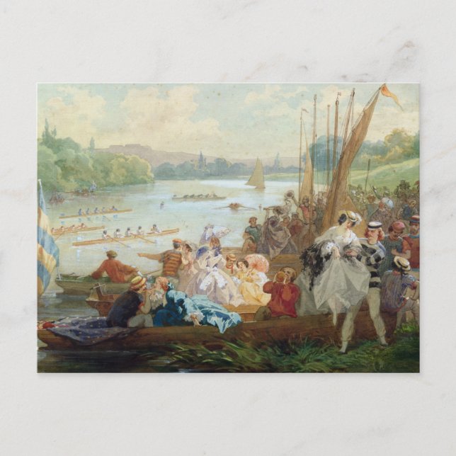 A Regatta at Asnieres during the Second Empire Postcard (Front)