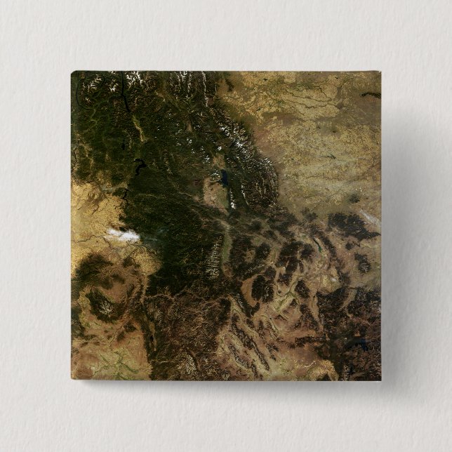 A relatively clear day 2 inch square button (Front)