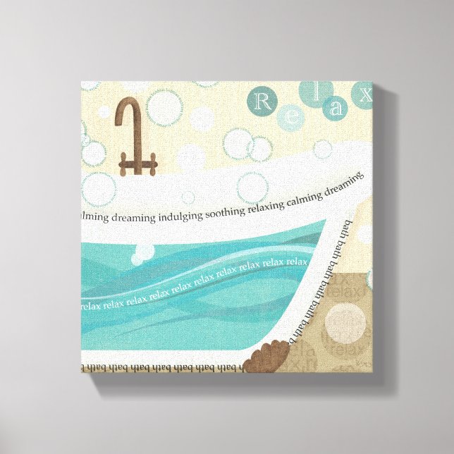 A Relaxing Bath Canvas Print (Front)