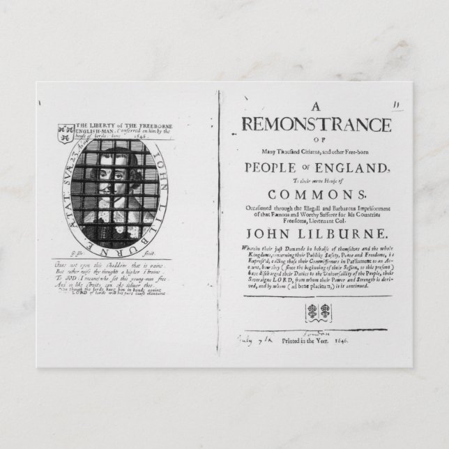 A remonstrance by the Levellers Postcard (Front)