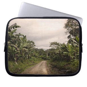 A remote jungle road laptop sleeve