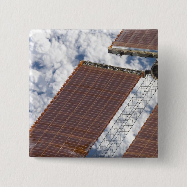 A repaired solar array 2 inch square button (Front)