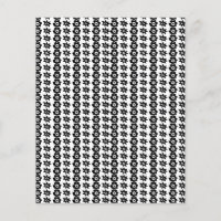 A repeating pattern of interconnected circles and 