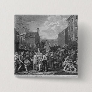 A Representation of the March of the Guards 2 Inch Square Button