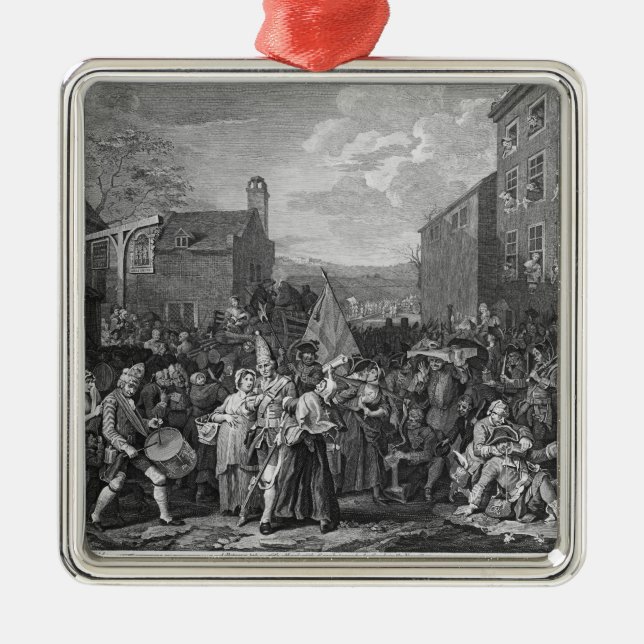 A Representation of the March of the Guards Metal Ornament (Front)