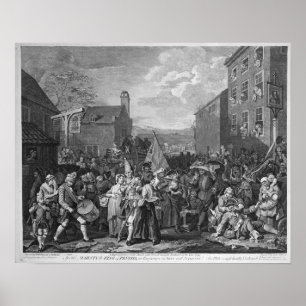 A Representation of the March of the Guards Poster