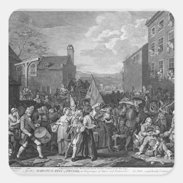 A Representation of the March of the Guards Square Sticker (Front)