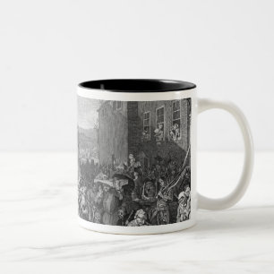 A Representation of the March of the Guards Two-Tone Coffee Mug