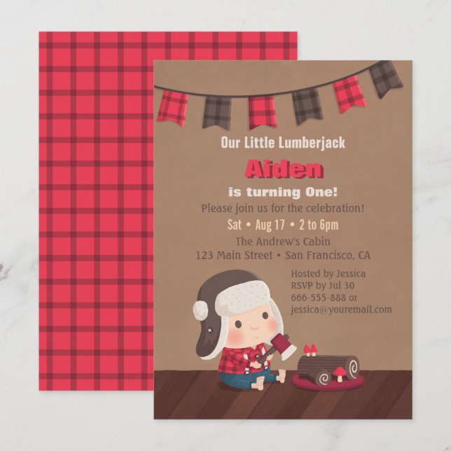 Ă?res invitations de fête d'anniversaire de (Devant / Derrière)