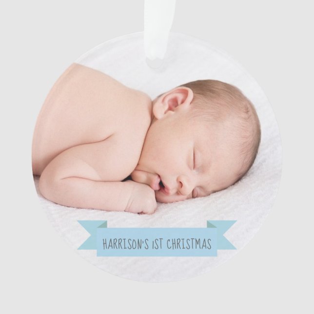 Ă?res vacances de photo de Noël de bébé élégantes (devant)